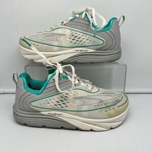 Altra Shoes Womens 6.5 Torin Gray White Teal Lace Up Running Three.Five